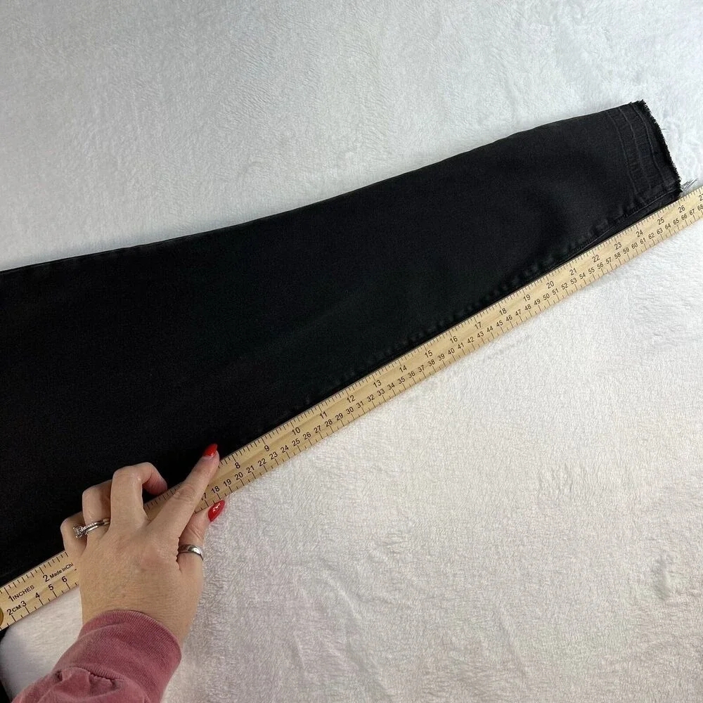 Spanx Large Ankle Skinny Jeans Vintage Distressed‎ Black Pull On Stretch 20213R